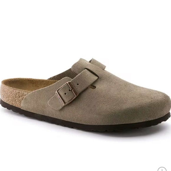 LIKE NEW Birkenstock Light Brown Gray Suede Flats - Picture 2 of 2